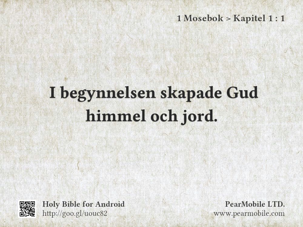 1 Mosebok, Kapitel 1:1